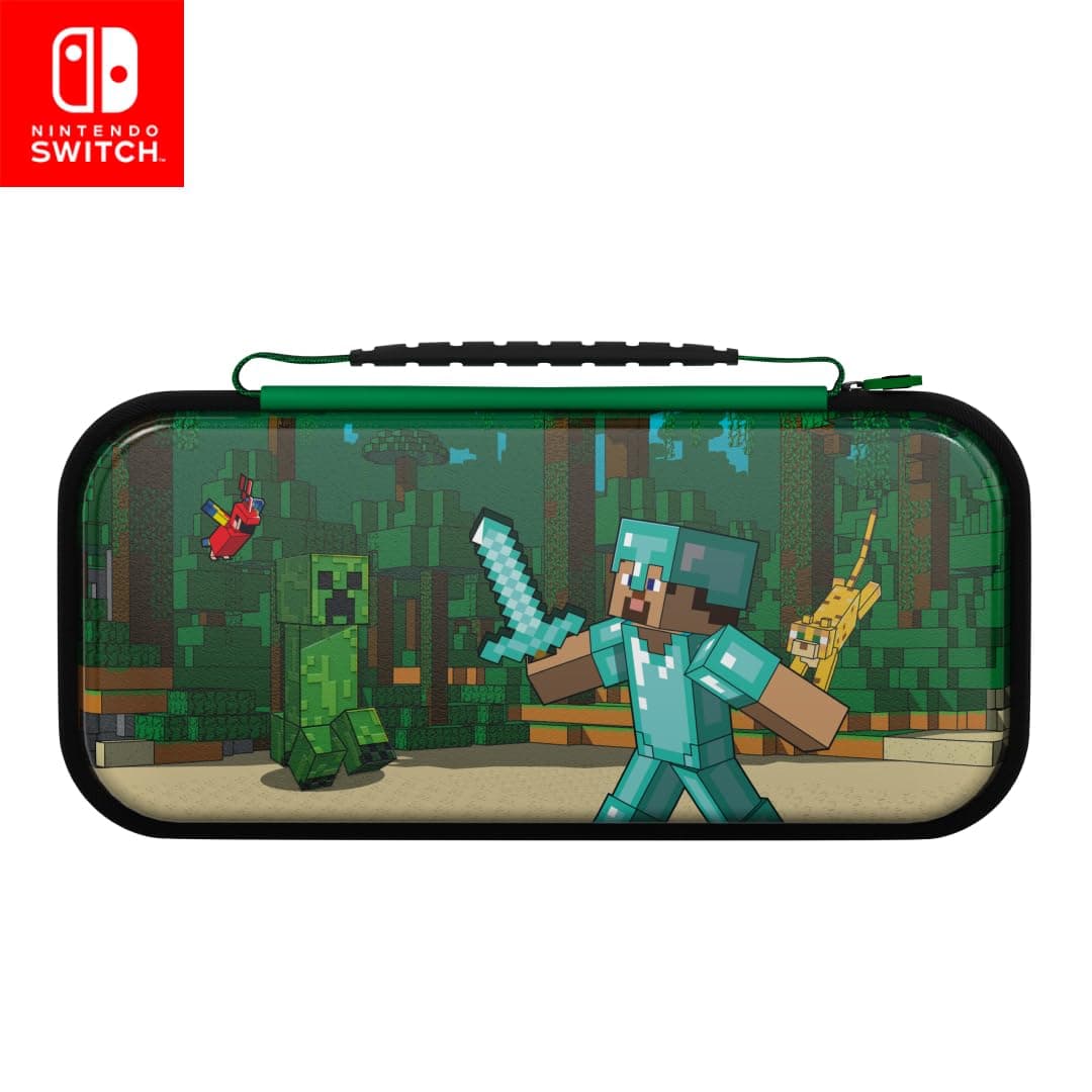 PDP Nintendo Switch Travel Case – Minecraft Forest Battle