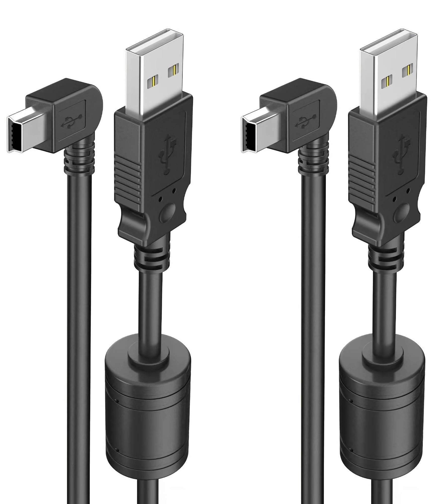 Pixelman 6.6Ft Charger Cable for Garmin, 90 Degree Universal Mini USB Power Cable for Car Navigator GPS, Zumo Xt Drivesmart 65 Dezl Tomtom