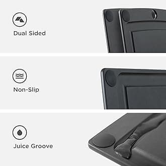 Epicurean All-In-One Cutting Board with Non-Slip Feet and Juice Groove, 11.5" × 9", Slate/Black