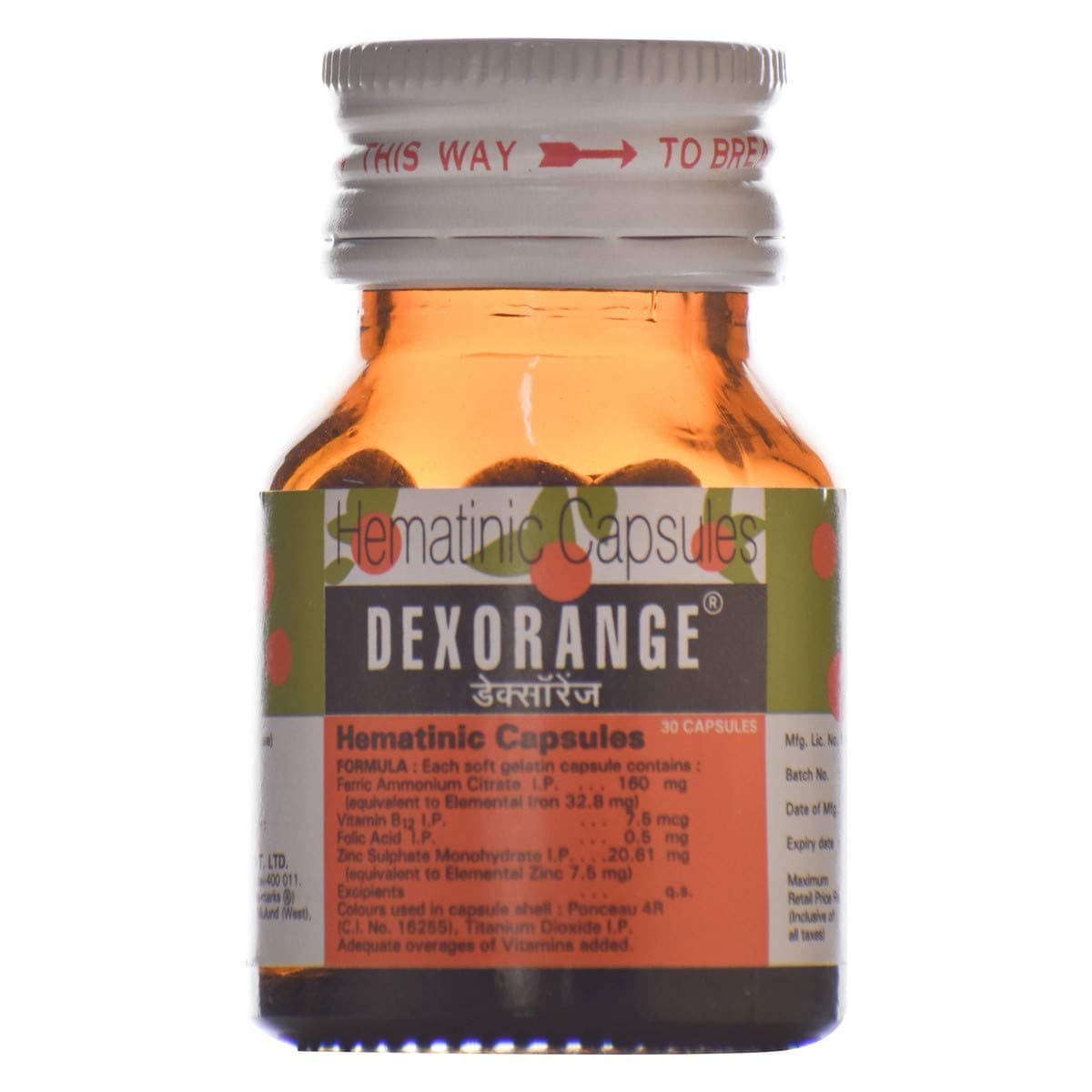 Dexorange - Bottle of 30 Capsules