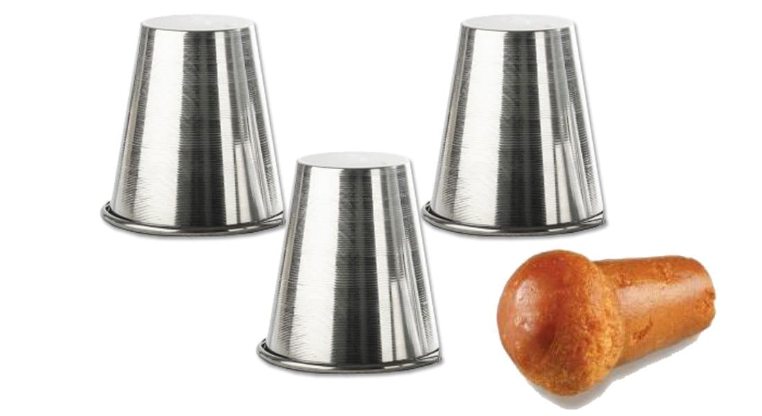 Moulds Forms in Aluminium for Baba 'Great 7.5 x 8 cm Pack of 4