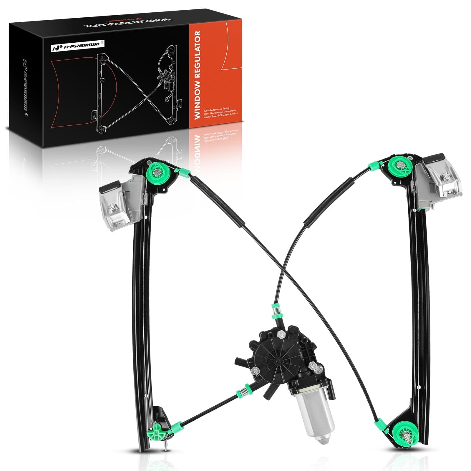 A-Premium Power Window Regulator with Motor Replacement for Chevrolet Corvette 1997-2004 Front Left Driver Side Replaces #10344131