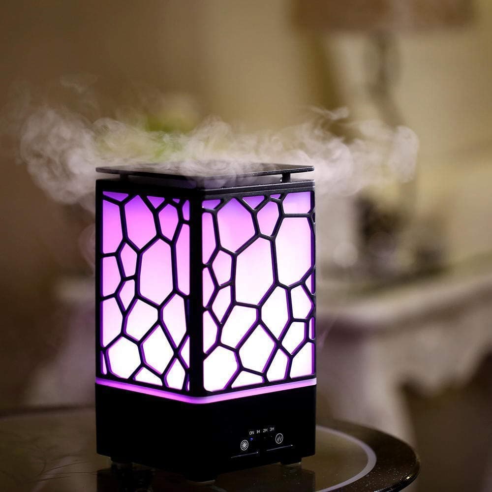 Humidifier For Home, Essential Oil Diffuser Water Cube Humidifier Air Freshener with LED Night Light Changing Aroma Diffuser for Office Home Travel Yoga and Baby Room with 200ml Water Capacity (Multicolor)