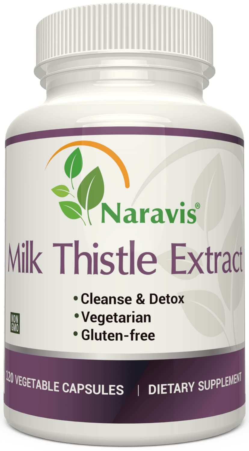 Naravis Milk Thistle Extract - 4:1 Extract - 2000mg - 120 Capsules - Supports Liver Health - Non GMO