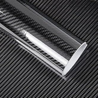 CVANU Self Adhesive Black 5D Carbon Fiber Vinyl Wrap Film Car Wrapping Vinyl Sticker for All Car_ 12''x175''inch