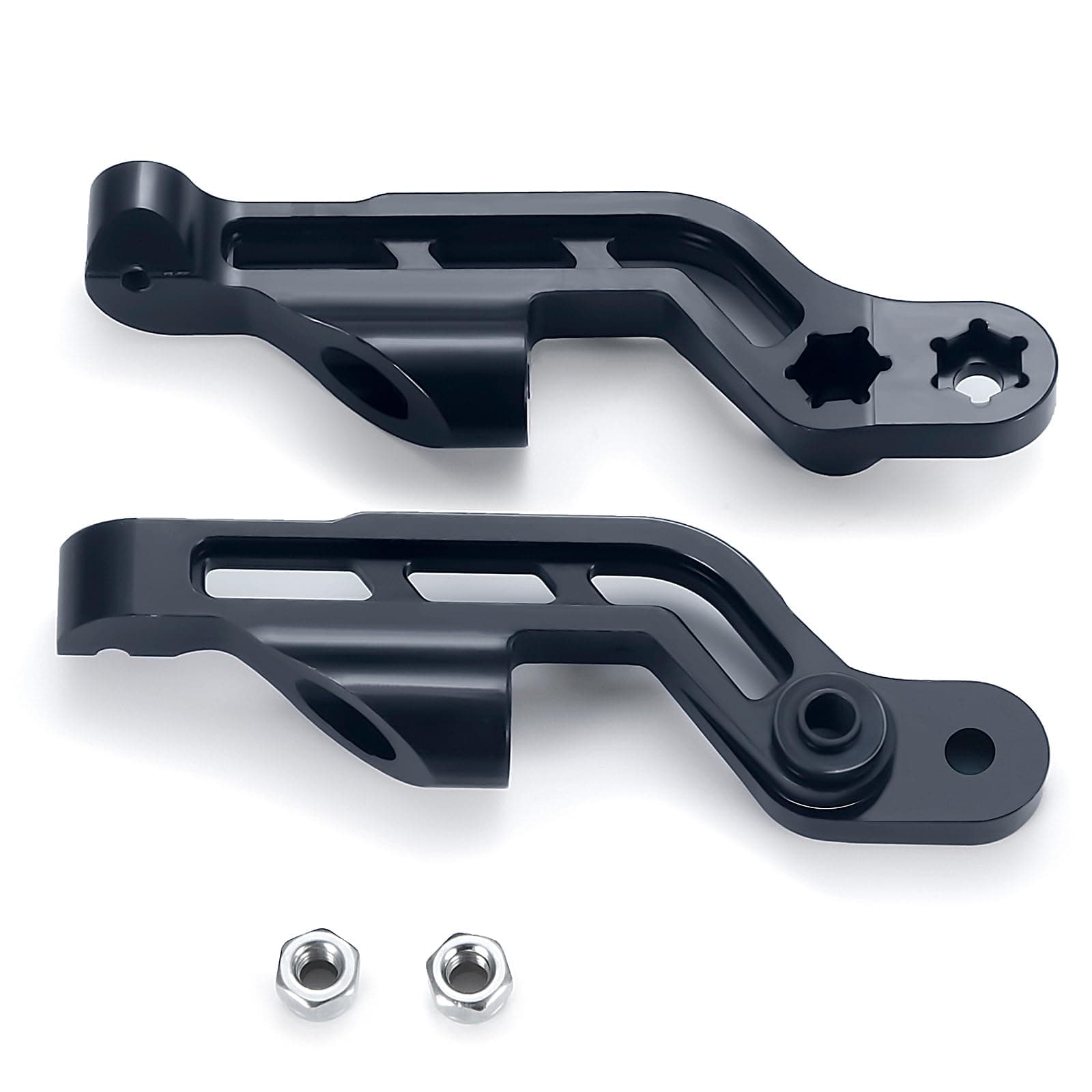 JGGZONERear Support Frame Chassis Body Post Support Mounts for ARRMA Limitless V2 6S 1/7 RC Car Upgrade Spare Parts Metal Rear Body Post Fixed Mount - 2Pc Set Black