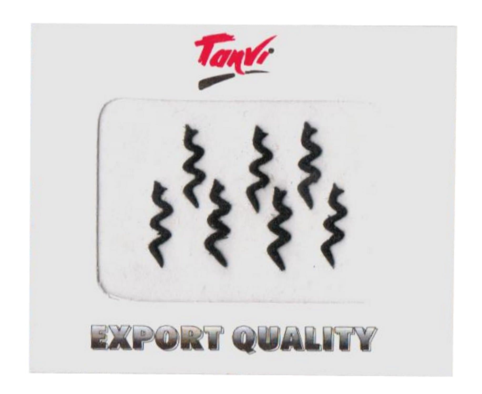 Black Bindi Assorted Black Snake Shape Bindi's Tattoo Sticker Body Decor Velvet