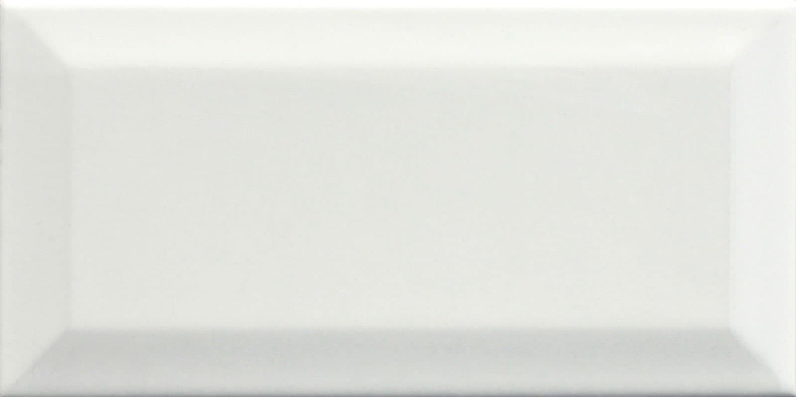 68367-BOX Metro Ceramic Kitchen Bathroom Wall Bevelled Edge Brick Effect 44 Tiles Gloss Finish-100mm x 200mm-White