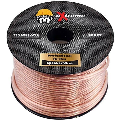 Professional Grade 14 Gauge Speaker Cable – Pure Stranded Copper Speaker Wire in 250 Feet for Car Audio, Home Theater Systems, Radio Speakers, Any Audio Application by eXtreme Consumer Products