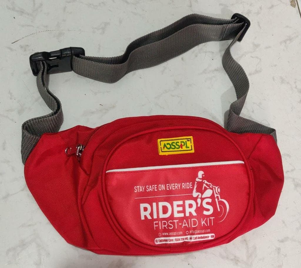 Rider's FIRST AID KIT with all items inside - 72 Pcs Kit Waterproof Emergency Kit for Camping Hiking Home Outdoor Truck Vehicle Car Fishing Travel Biking (RED)1