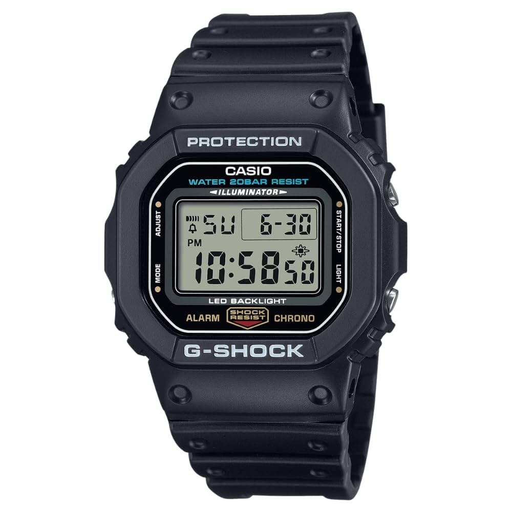 G-Shock Casio Watch - DW-5600E-1VDF Grey Dial, Black Band