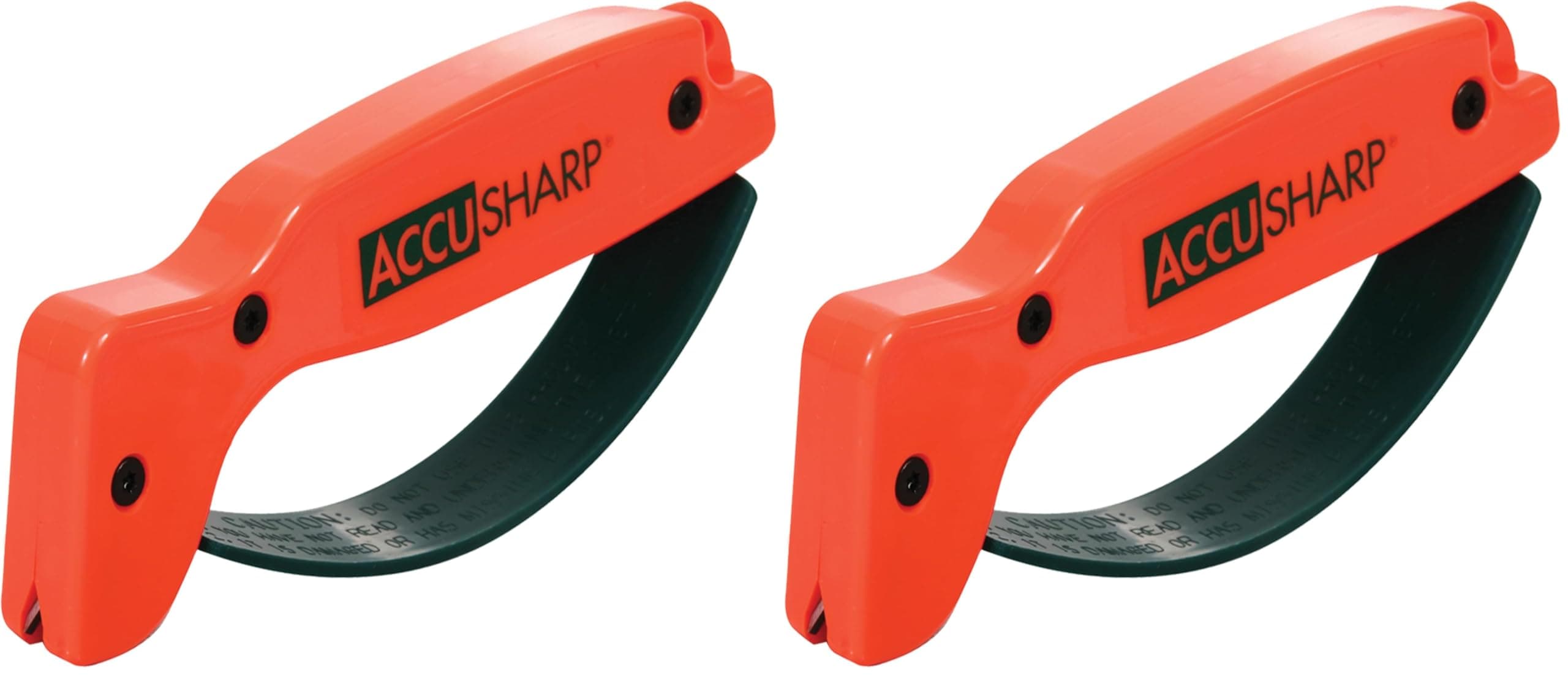 AccuSharp Knife Sharpener, Ergonomic Comfortable Handle, Compact & Easy to Use, Restore and Hone Straight & Serrated Knives, Blaze Orange (Pack of 2)