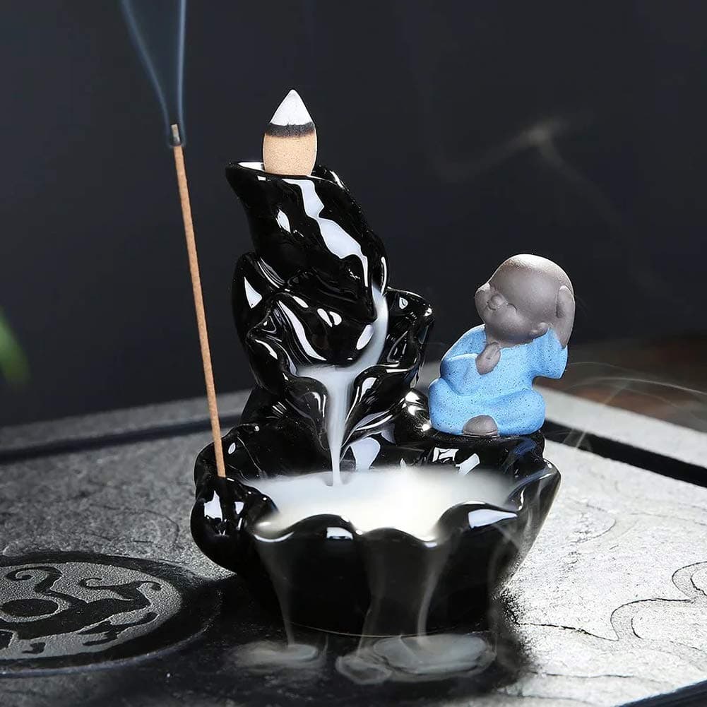 Interesting Backflow Incense Burner Waterfall Incense Holders for Home Decor Gift Decorations Statue Ornaments Aromatherapy