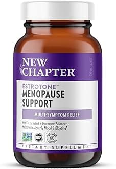 Menopause Supplement - Estrotone Herbal Hormone Balance for Women in Perimenopause, with Black Cohosh for Hot Flash Relief & to Reduce Night Sweats + Vitex, No Added Hormones - 60 ct