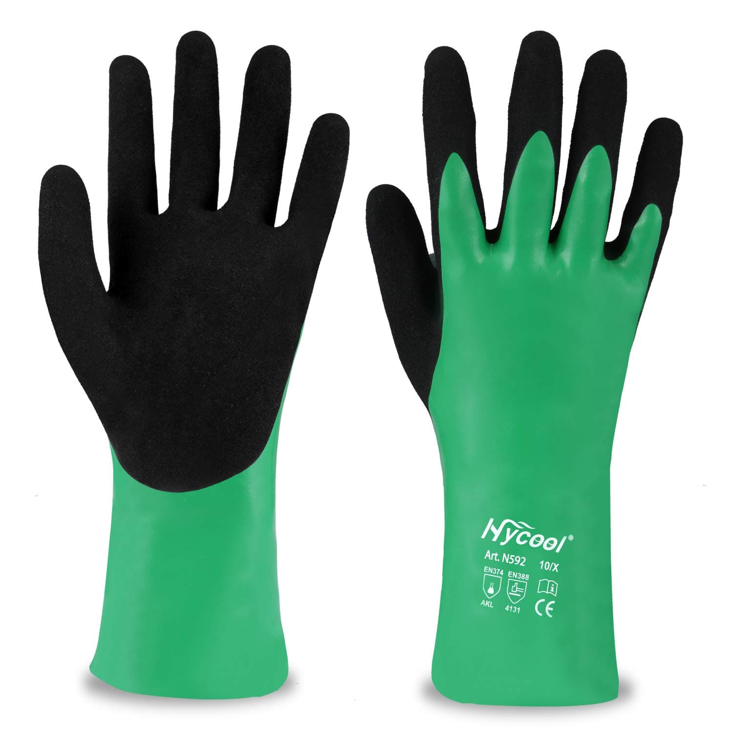 Nitrile Coating Chemical Resistant Gloves 1Pair