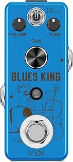 Bluesy Overdrive Guitar Pedal,Blues Driver Distortion Vintage Overdrive Effect Warm/Hot 2 Modes for Mini Size True Bypass