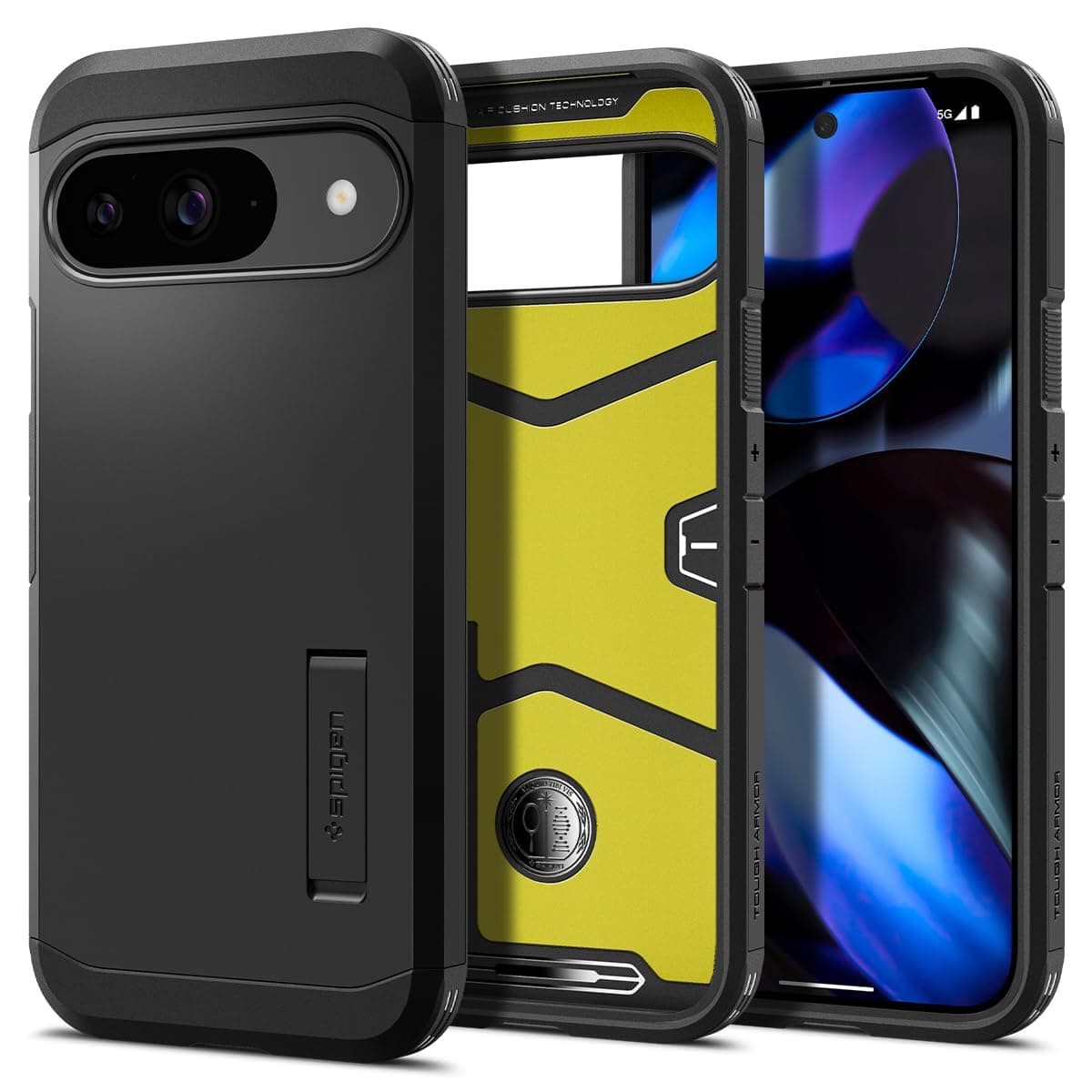 Tough Armor Designed for Pixel 9 Case/Pixel 9 Pro Case (2024) [Kickstand] [Military-Grade Protection] - Black