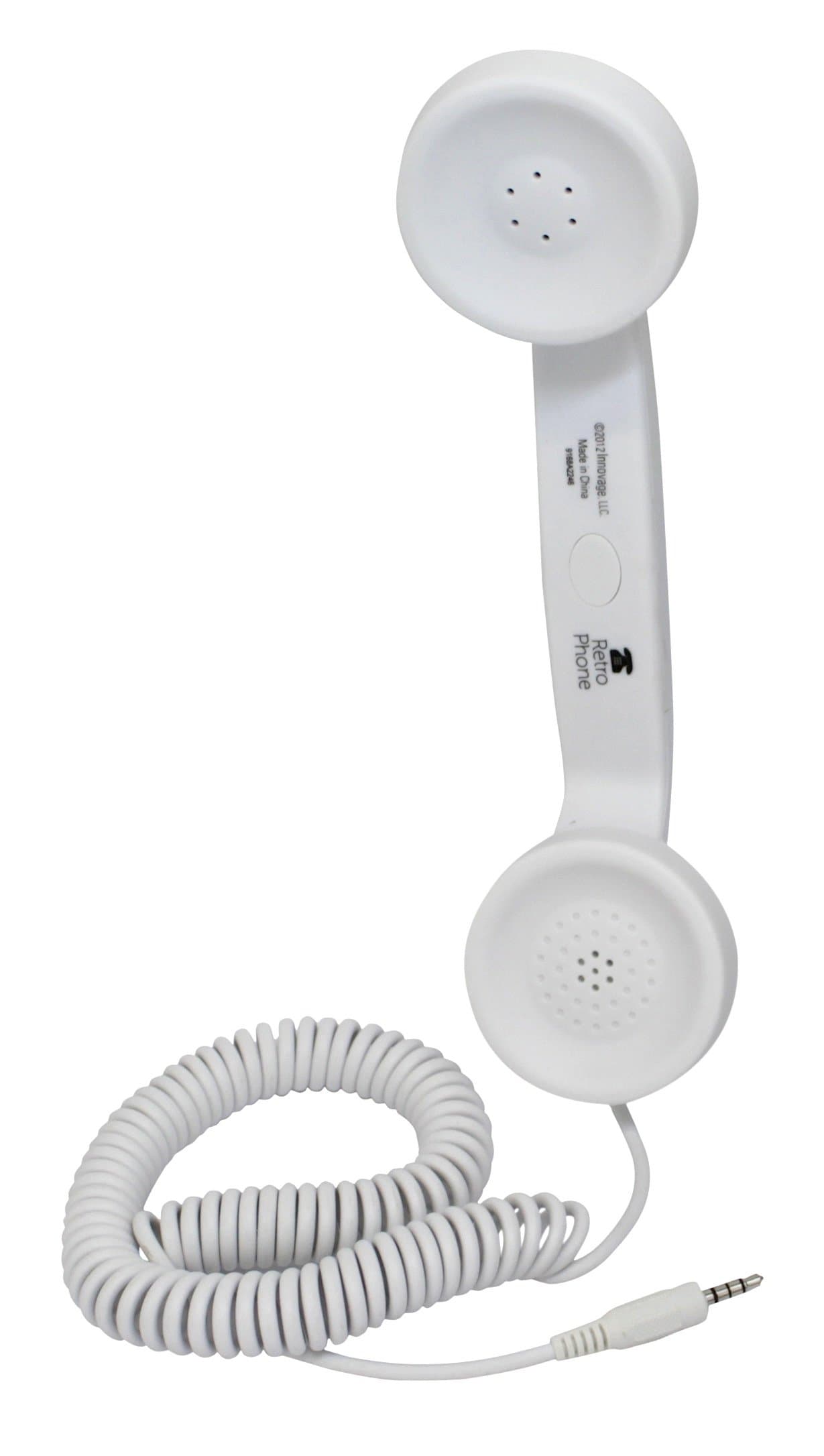 Innovage Retro Phone, White, for Tablets, Smartphones, Computer