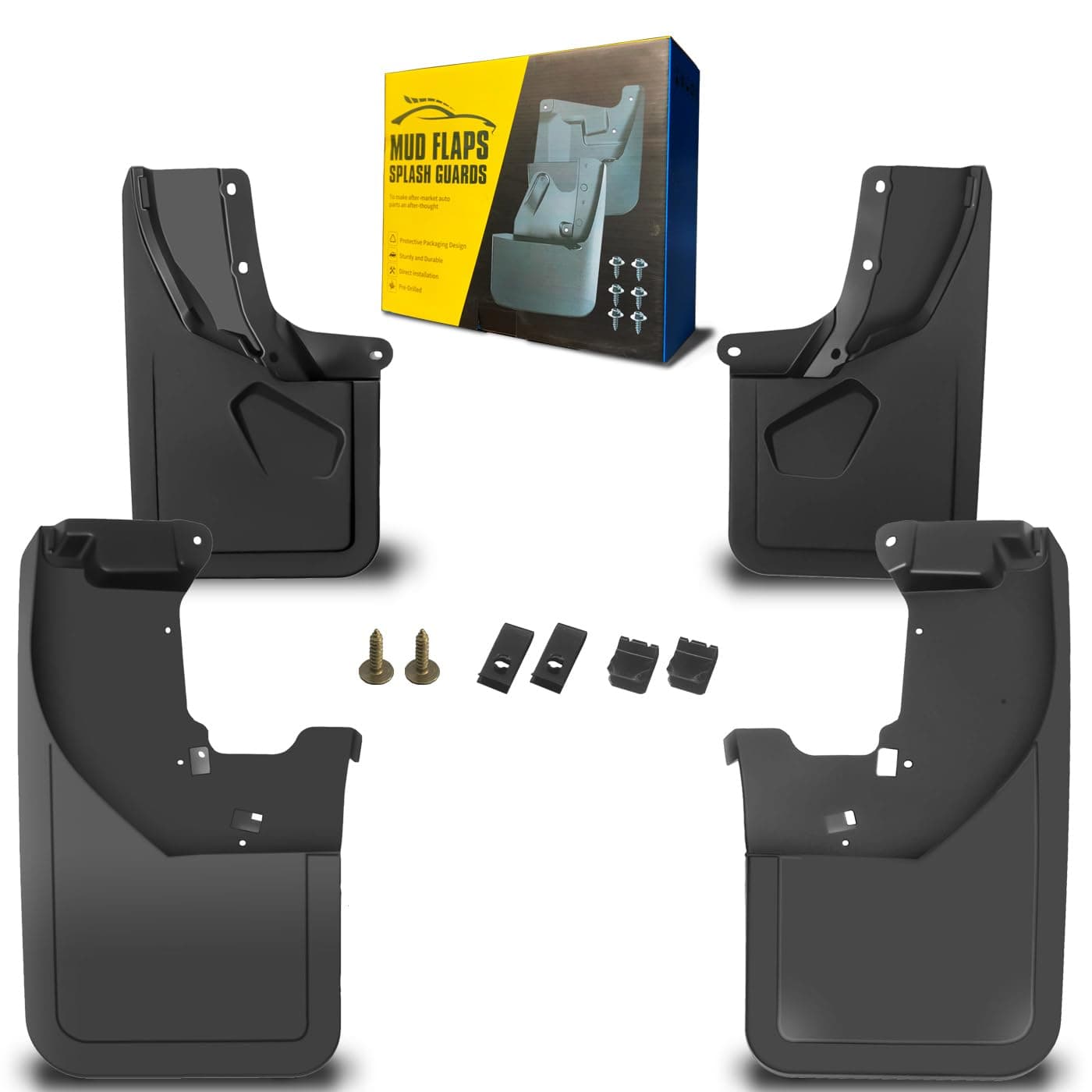 Mud Flaps Splash Guards Fit for Ford Bronco 2021-2023 [4 & 2-Door] (Not Fit Bronco Sport), Dedicated Mudguard for Four Seasons Protection, Front and Rear 4PCS