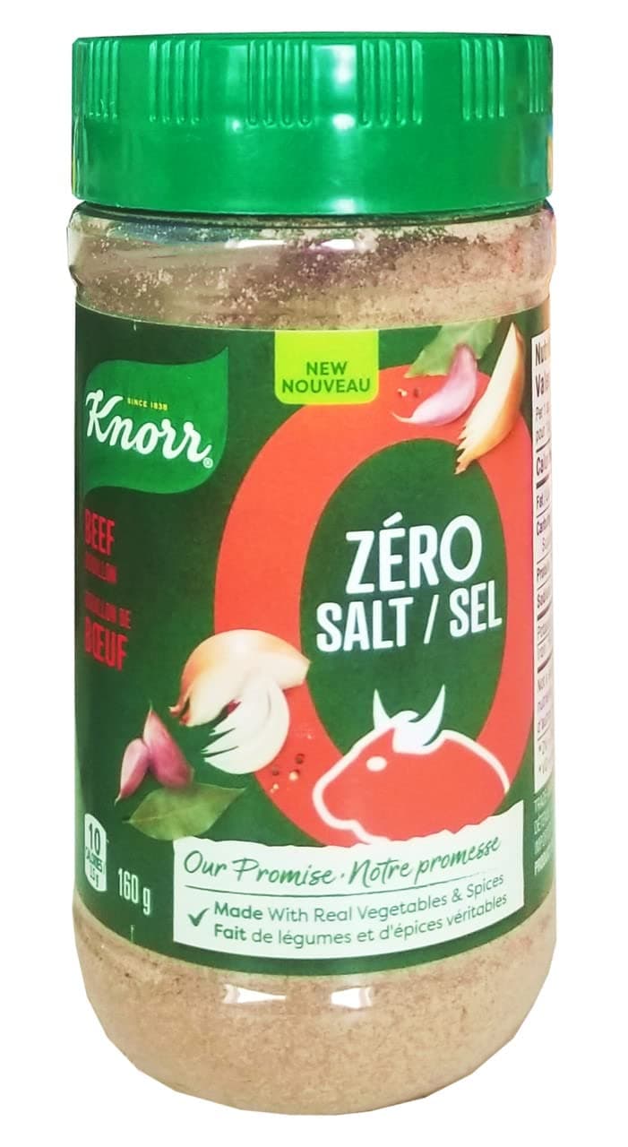 Knorr Zero Salt Beef Bouillon, 160g/5.6 oz, Imported from Canada)