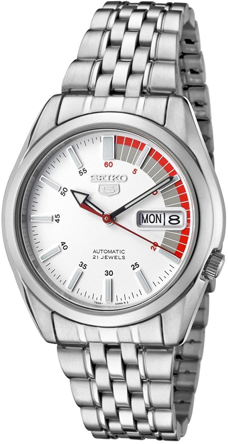 SEIKO 5 Automatic White Dial Men's Watch SNK369