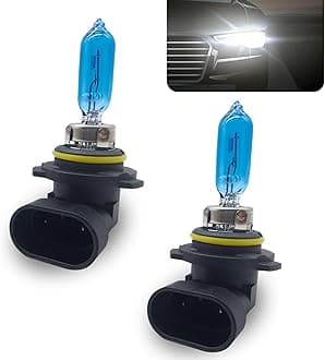 Pack-2 9012 Halogen Bulbs, Car Xenon Light Bulbs, 12V 55W Car High Beam Lights, Automobile Lights Replacement Kit, Universal for Most Cars, SUVs and Vans (White)