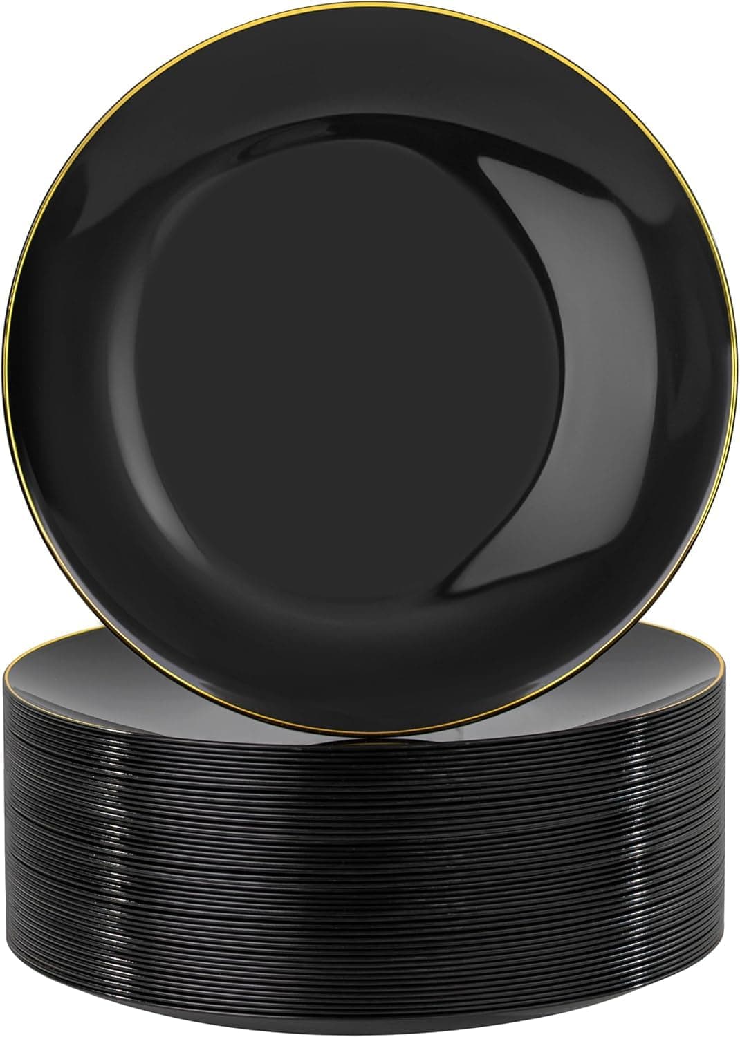 10.25"Black Plastic Plates