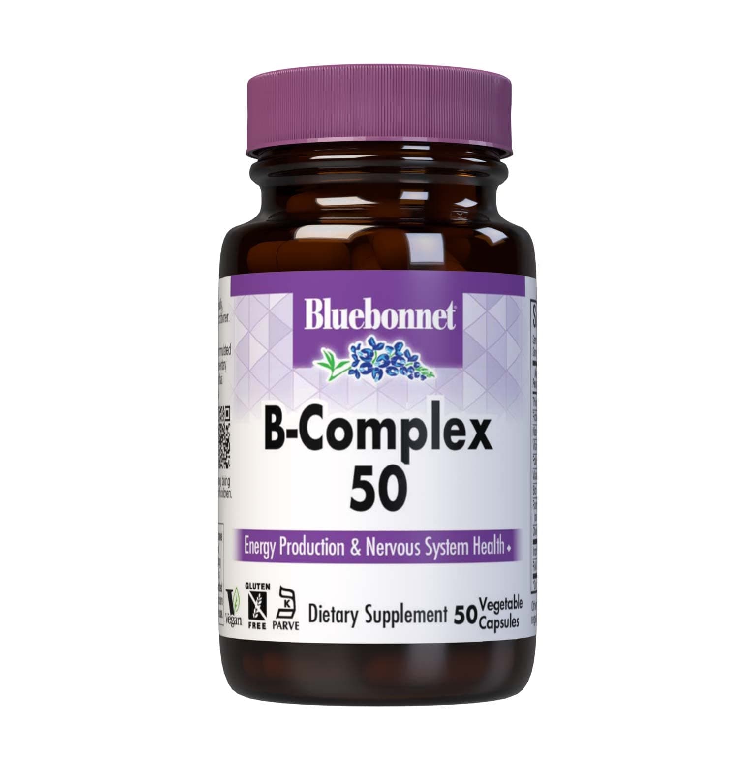 Nutrition B Complex 50 Vegetable Capsules, Complete Full Spectrum, Vitamin B6, B12, Biotin, Folate, Vegan, Vegetarian, Gluten Free, Soy Free, Milk Free, Kosher, 50 Vegetable Capsules