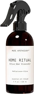 Home Ritual Active Odor Eliminator Spray - Furniture Deodorizer & Bathroom Odor Eliminator - Essential Oil Air Freshener - 4oz, Mediterranean Citrus