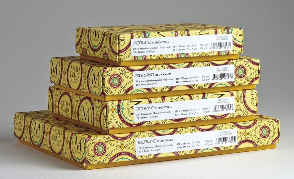 FabrianoMedioevalis Folded Cards, 100/Pkg, 4.5" x 6.75",White