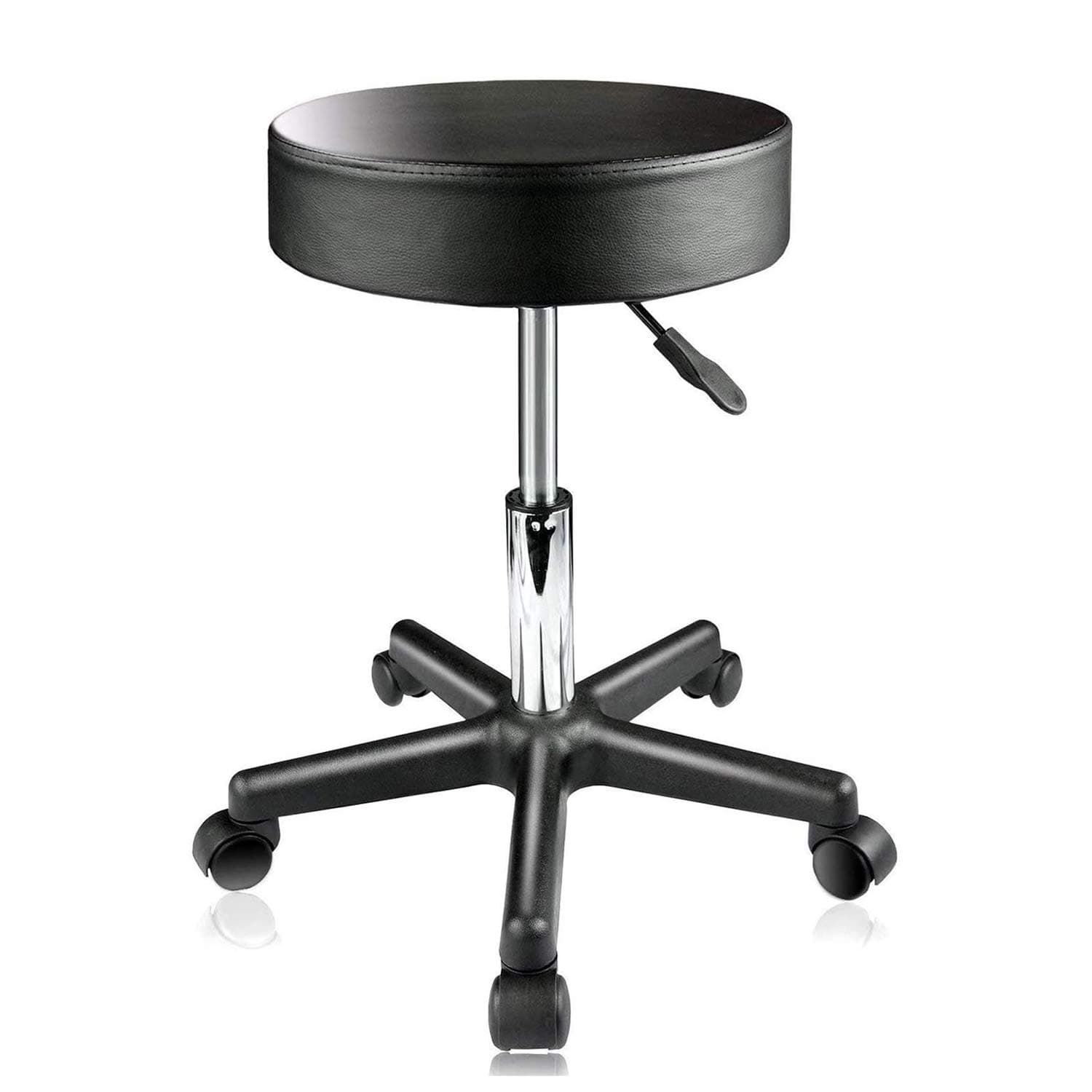 Supportive Adjustable Hydraulic Rolling Swivel Stool for Massage and Salon Office Facial Spa Medical Tattoo Chair Cushion & Wheels – Extra Large, APL1159
