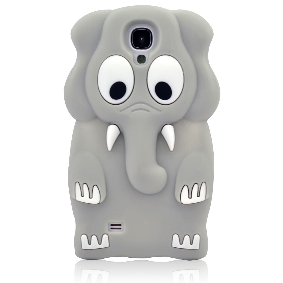 I Need (TM) Lovely 3D Grey Elephant Soft Silicone Case Cover Compatible for Samsung Galaxy S4 I9500