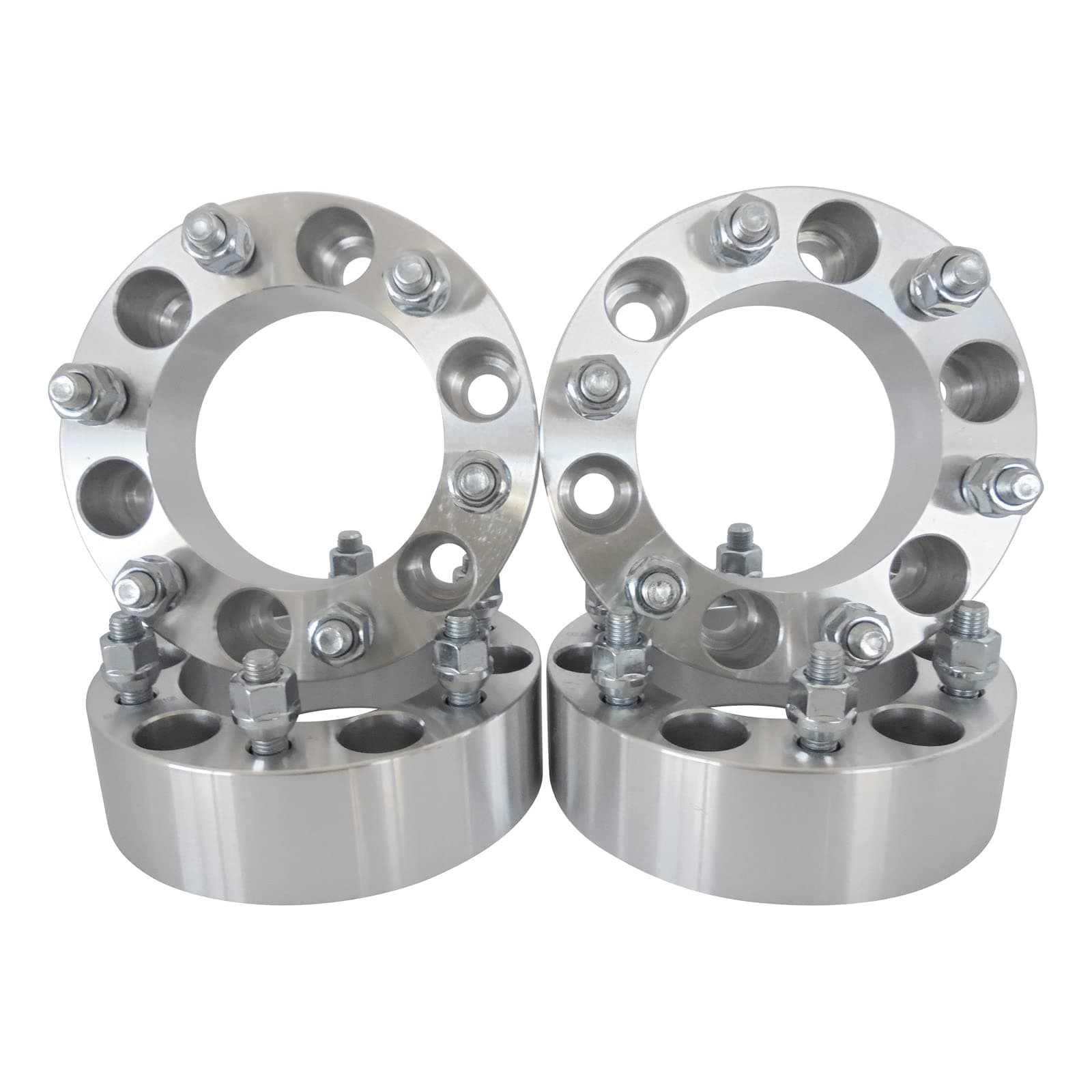 4pc Wheel Spacers Adapters 4" (2" Per Side) 6x5.5 (6x139.7) vehicle to 6x5.5 wheel pattern 12x1.5 threads - Fits Toyota Isuzu Chevrolet GMC Dodge Ford Honda Hummer Hyundai Isuzu Lexus Mazda Mitsubishi