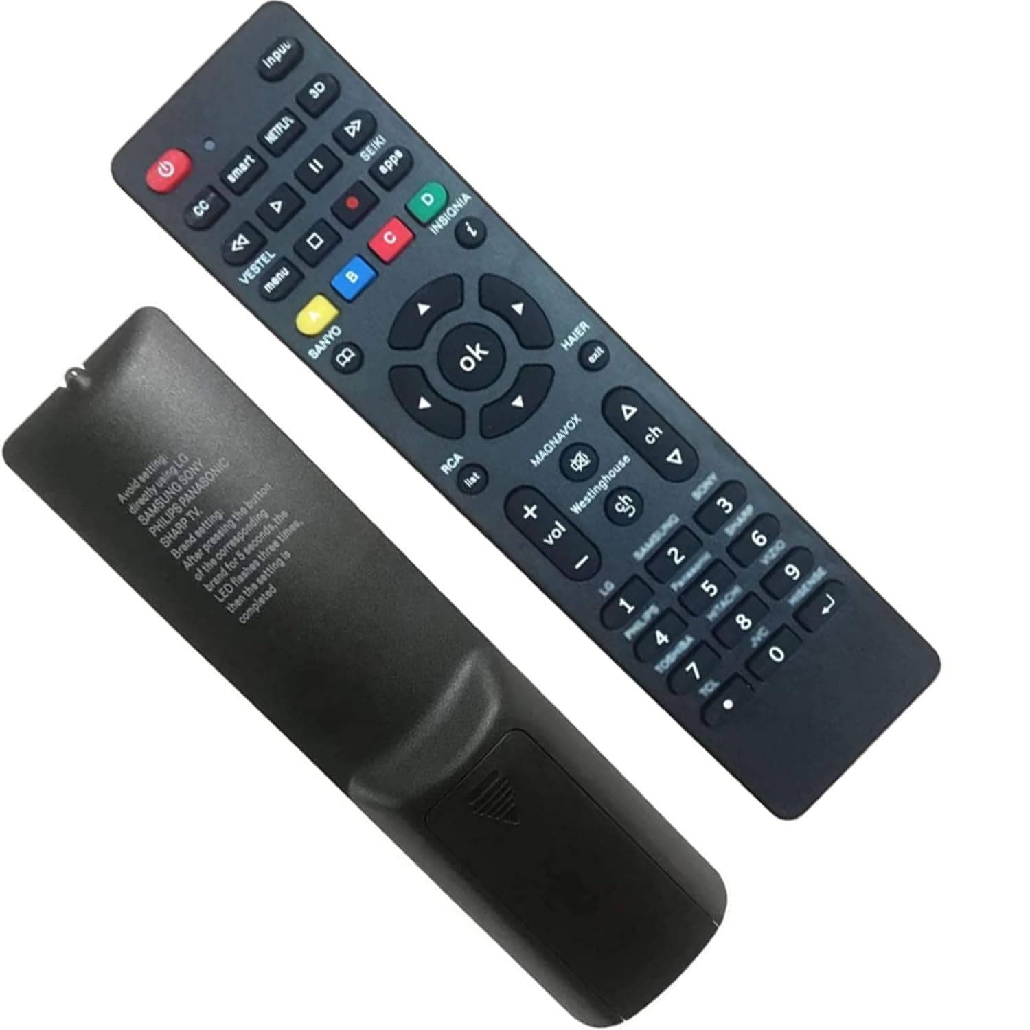 TV Remote Control Universal,Universal TV Remote Control for Samsung, Sony, Philips, Sharp, Panasonic, TCL, HAIER Toshiba Hitachi TV remote universal, universal tv remote,With user manual