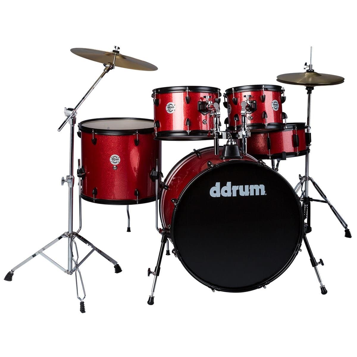 ddrum D2 Player Series Complete Drum Set with Cymbals, Red Sparkle