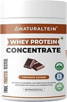 NATURALTEIN Natural Whey Protein Concentrate – 300 g (Unflavoured) | 24 g Protein per 30 g Serving | No Artificial Sweeteners | Soy-Free & Gluten-Free | Easy to Digest & Naturally Formulated