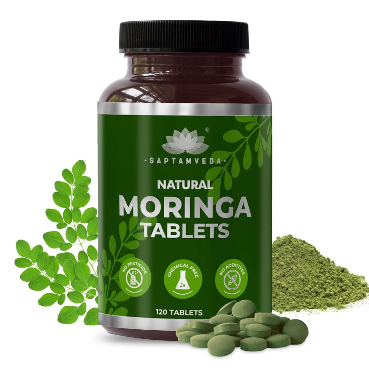 Moringa Tablets, Drumstick Leaf Tablets 120 Tablets, 500mg each