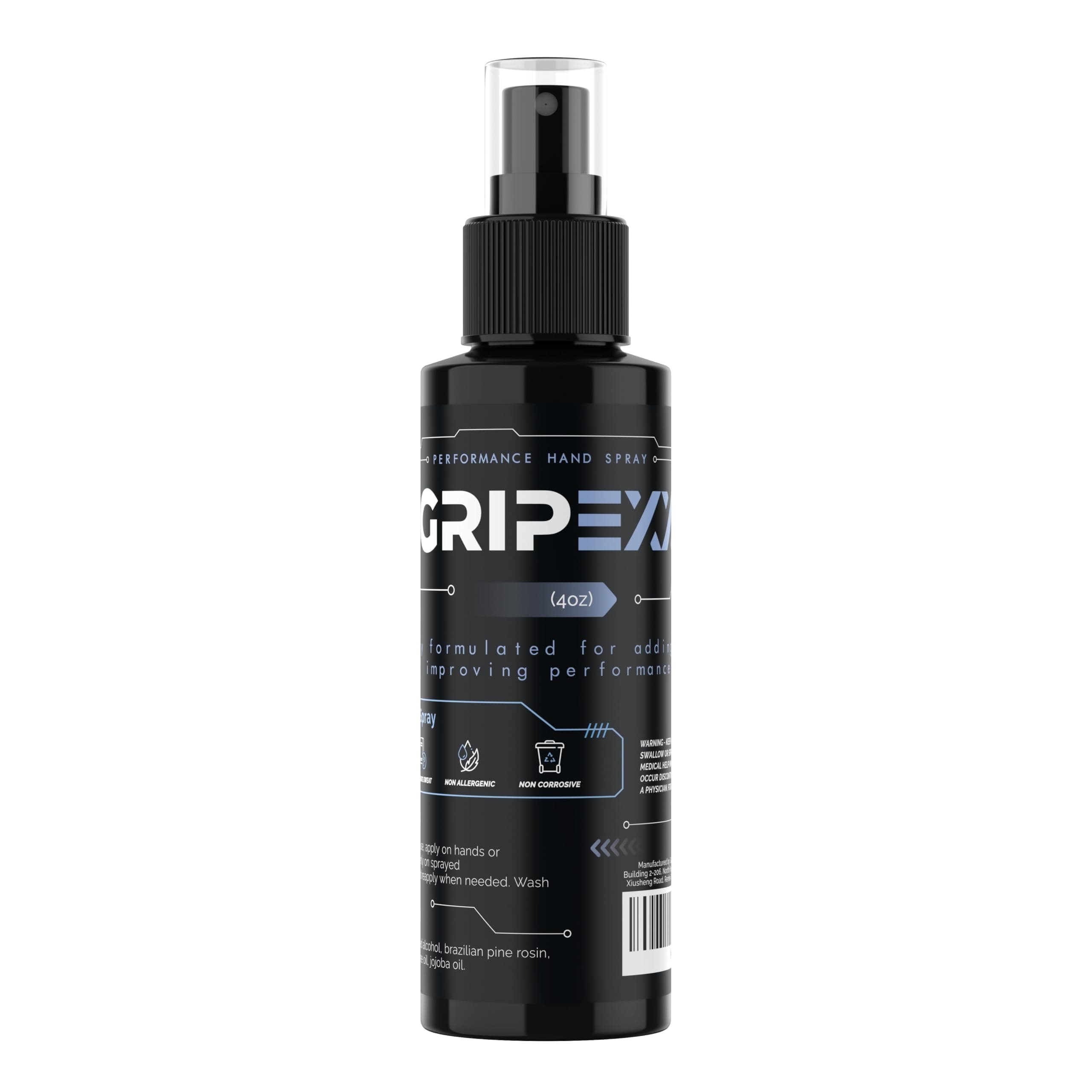 Sports Hand Grip Spray (4oz)- Boost Performance, Enhance Control and Maximize Grip - for Athletes: Tennis, Football, Pole Dancing, Basketball, Baseball, Golf, etc- Natural Rosin-Based Formula