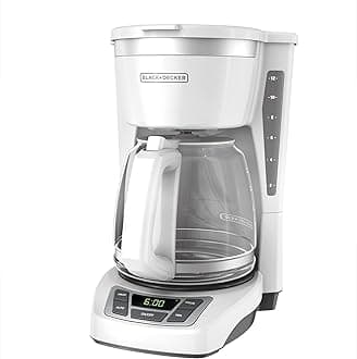 CM1160W-1 CM1160W 12-Cup Programmable Coffeemaker, White/Stainless Steel
