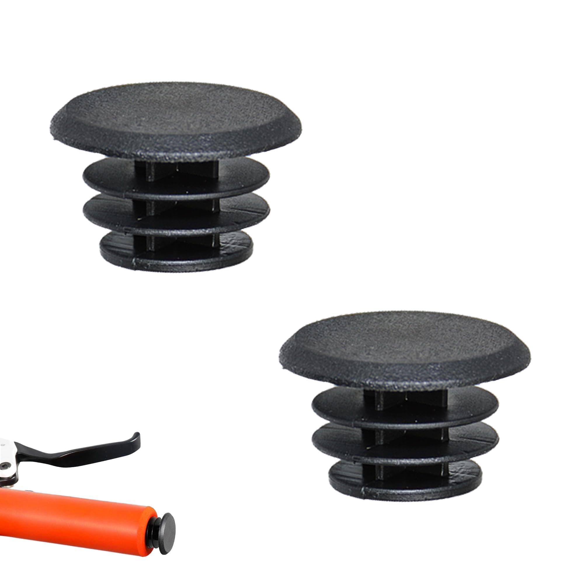 2 Pcs Safety Bicycle Handlebar Covers – Locking Plastic End Plugs with Grip for Enhanced Cycling Safety