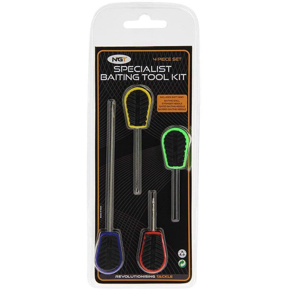 NGT Soft Grip Baiting Tool Set In Sleeve (4 Piece) - Green, One Size