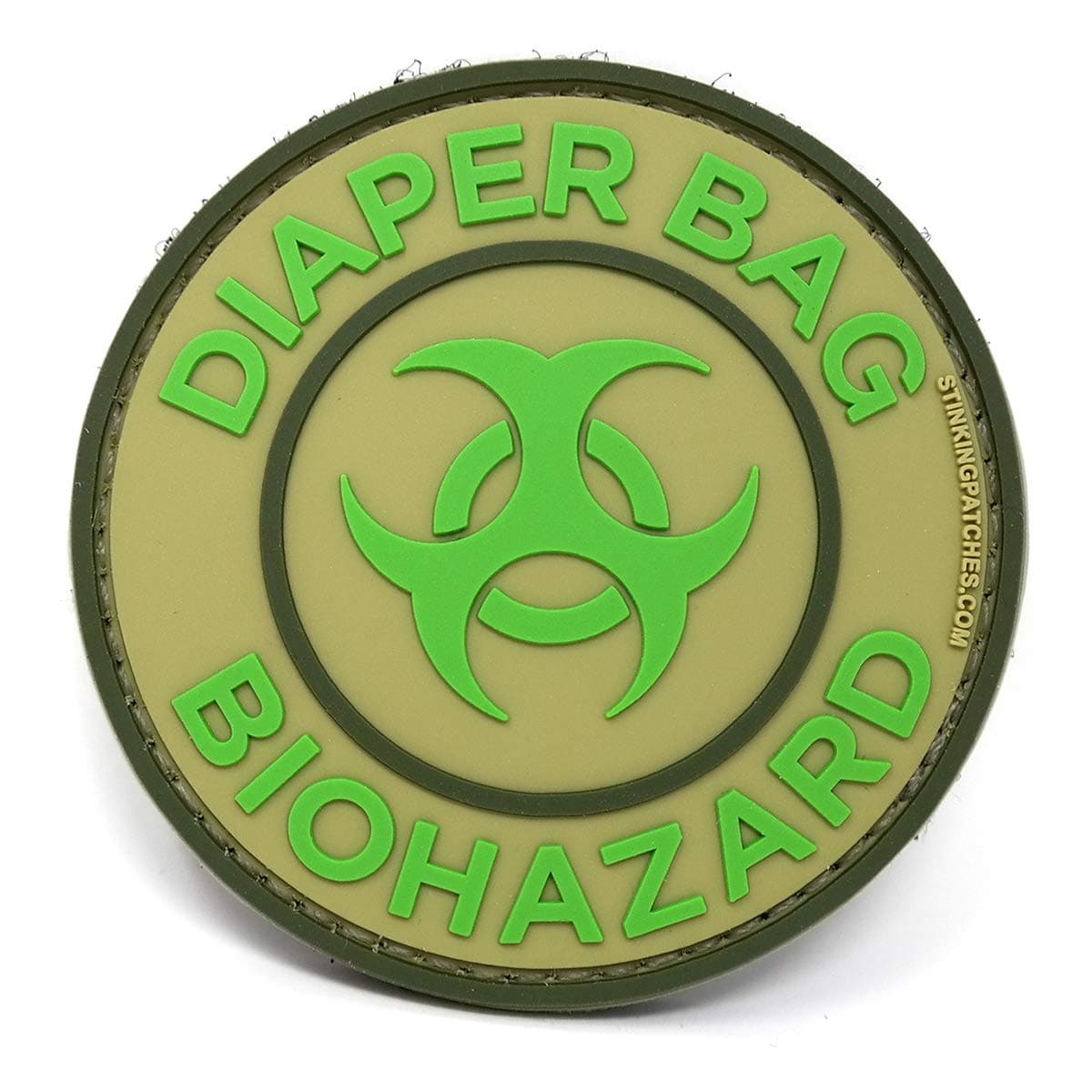 Tactical Diaper Bag Biohazard PVC Tactical Hook and Loop Patch | Funny and Practical