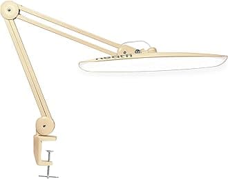 XL 2200 Lumens 24W LED Desk Lamp – Shadow-Free Task Lighting | 4-Level Dimming | Home Office & Crafts Use | 20-Inch Wide Head (Gold, Non-CCT with Clamp)