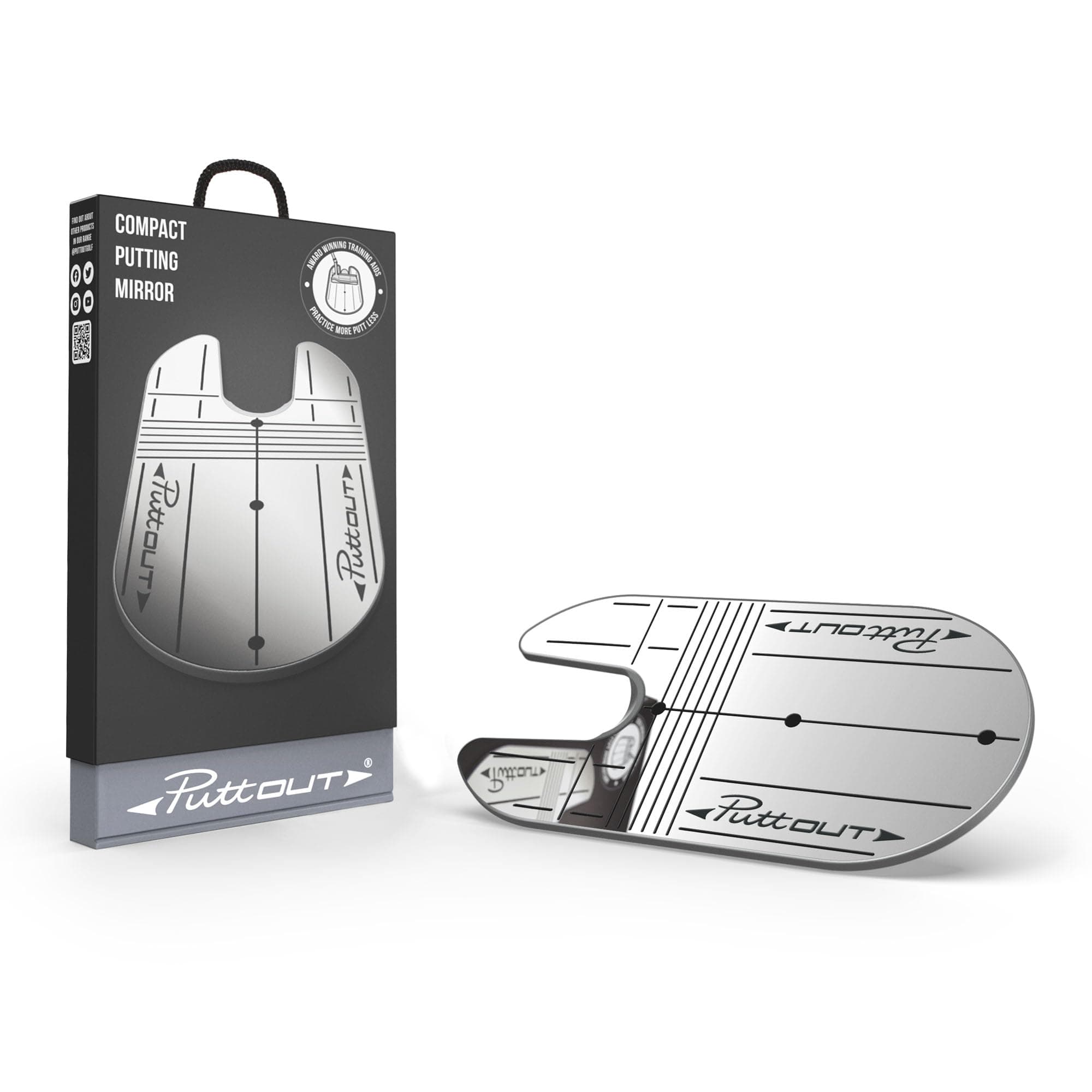 Compact Putting Mirror - Check Your Alignment & Eye Position Anytime, Anywhere.