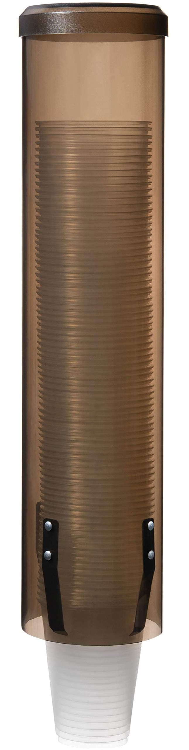 Janico 2013 Water Cup Dispenser Wall Mount Pull Type, Fits 4 to 10 oz Cone and Flat Bottom Cups, Brown