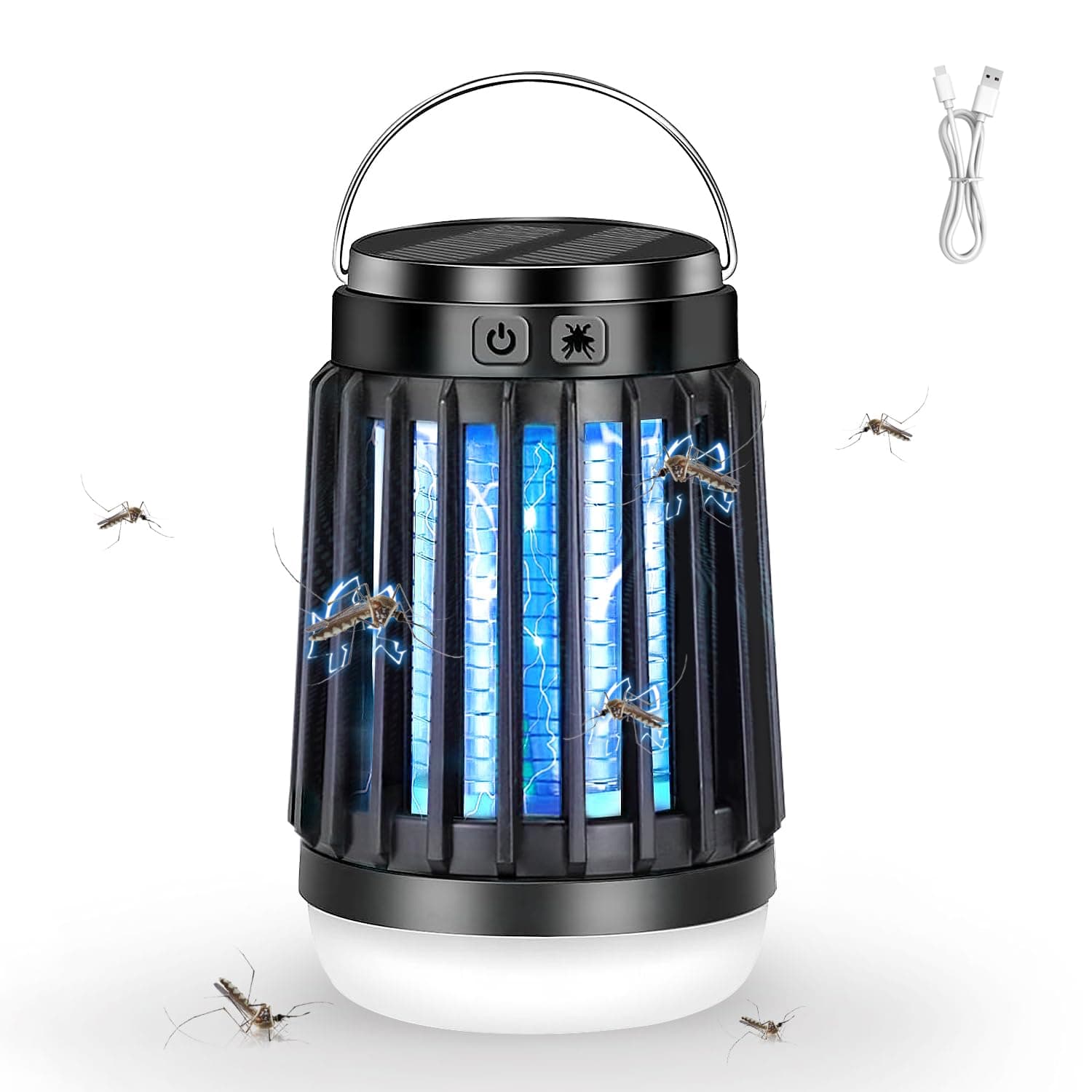 (Amazon.co.jp Limited) Sudsty Electric Insect Killer, Insect Killer Light, UV Light Source, Suction Type, Type-C Rechargeable, 2,200 mAh, Large Capacity, Chemical-free, Fluorescence Lamp, Waterproof