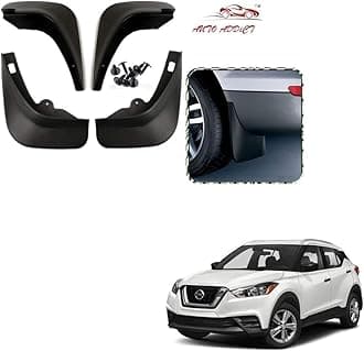 Auto Addict Car Mud Flaps O.E Type Mud Guard Set of 4 pcs for Nissan Kicks