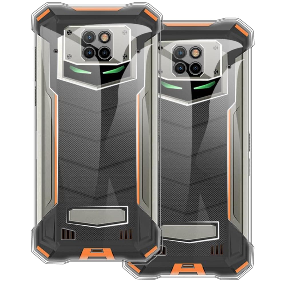 2-Pack TPU Case Compatible with Doogee S88 Pro Phone Cover - Shockproof Flexible Protective Accessories with Precise Cutouts (Clear)