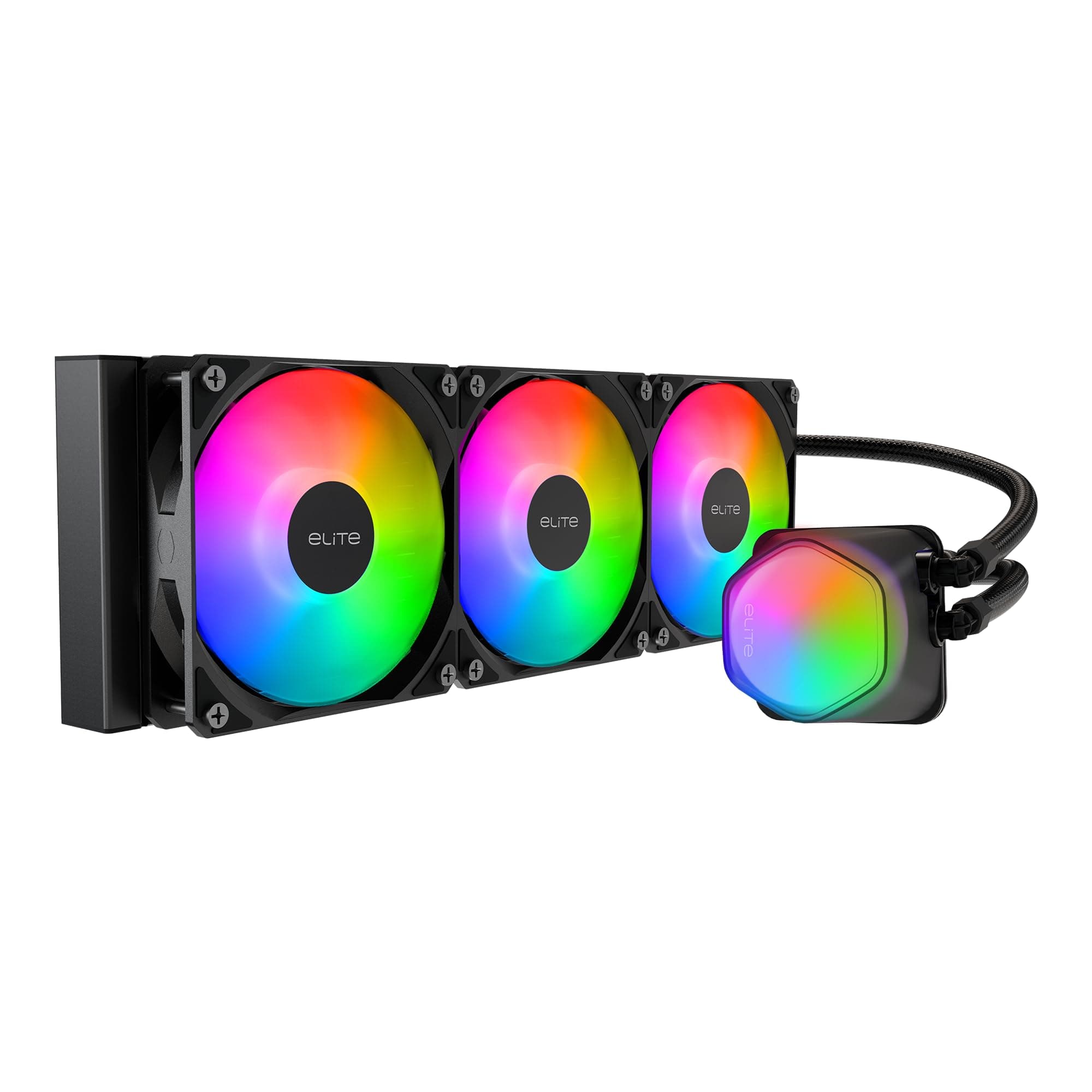 Cooler Master MasterLiquid ML360R RGB Refrigeración CPU a Liquido- Iluminación ARGB Sync, Diseño Bomba Premium y Ventiladores Triple MF120R ARGB