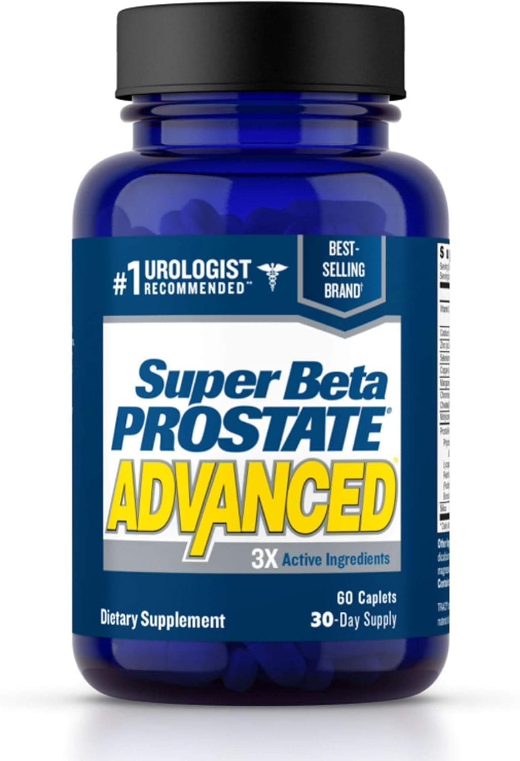 SUPER BETA PROSTATE New Vitality Advanced Supplement for Men Urinary Health (60 Caplets,1-Bottle)